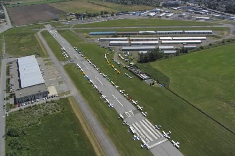 Aerial Photo of the Fly-In near it's peak